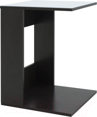 Приставной столик Мебелик BeautyStyle 3 (венге/стекло белое)