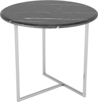 Журнальный столик Мебелик Альбано (черный мрамор/хром) - 