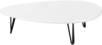 Журнальный столик Мебелик Дадли (белый бетон/черный) - 