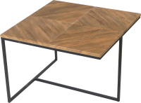 Журнальный столик Мебелик Эклектик квадро (дуб американский/черный) - 