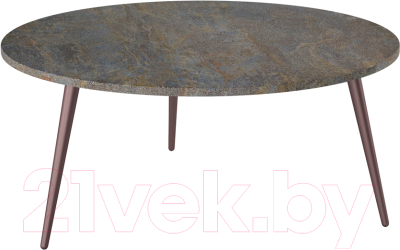 Журнальный столик Мебелик Рикон (гранж/винный металлик)