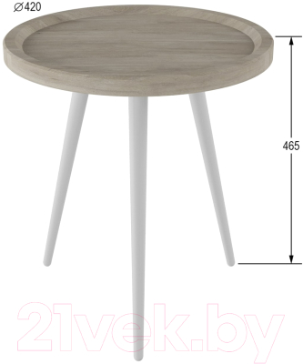 Журнальный столик Мебелик Батл (дуб санремо/белый)