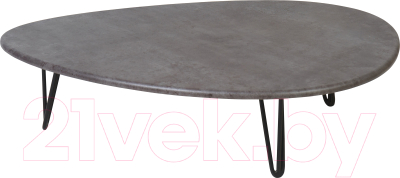 Журнальный столик Мебелик Дадли (серый бетон/черный)