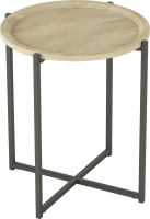 Журнальный столик Мебелик Бьерн (дуб санремо/черный) - 