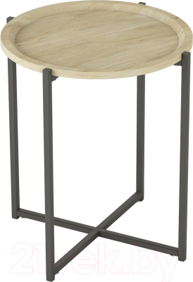 Журнальный столик Мебелик Бьерн (дуб санремо/черный)