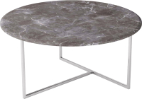 Журнальный столик Мебелик Маджоре (серый мрамор/хром) - 