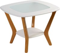 Журнальный столик Мебелик Мельбурн (дуб сонома/дуб сонома/стекло) - 
