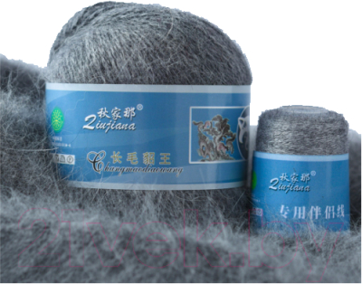 Изображение товара Пряжа для вязания ХоббиБум Пух Норки 803 (серый меланж)