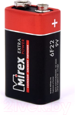 Батарейка Mirex 6LR61 9V / 23702-6LR6-E1