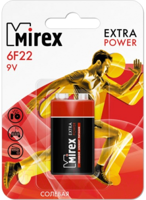 Батарейка Mirex 6LR61 9V / 23702-6LR6-E1