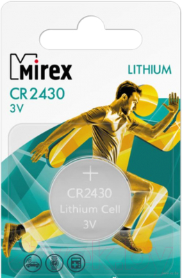 Батарейка Mirex CR2430 3V / 23702-CR2430-E1