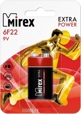 Батарейка Mirex 6F22 9V / 23702-6F22-E1