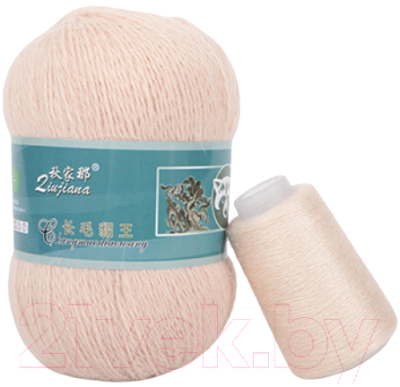 Пряжа для вязания ХоббиБум Пух Норки H888 (ванильный розовый)