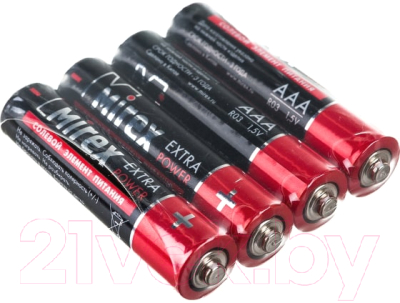 Комплект батареек Mirex R03 AAA / 23702-ER03-S4 (4шт)