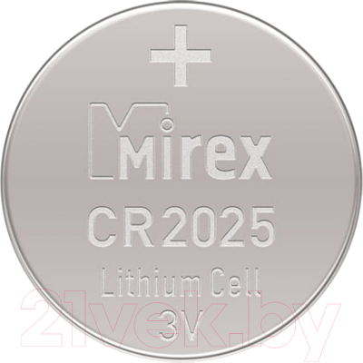 Комплект батареек Mirex CR2025 / 23702-CR2025-E2 (2шт)
