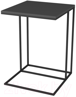 Приставной столик Мебелик Хайгрет (графит/черный)