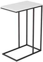 Приставной столик Мебелик Агами (белый/черный) - 