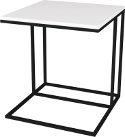 Приставной столик Мебелик Эгрет (белый/черный) - 