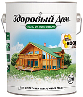 Защитно-декоративный состав Здоровый дом Еловая зелень (3л) - 