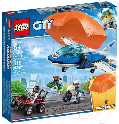 Конструктор Lego City Police Воздушная полиция: арест парашютиста 60208