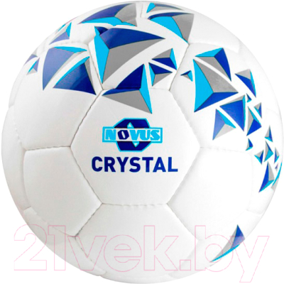 Футбольный мяч Novus Crystal PVC (размер 5, белый/синий/голубой)