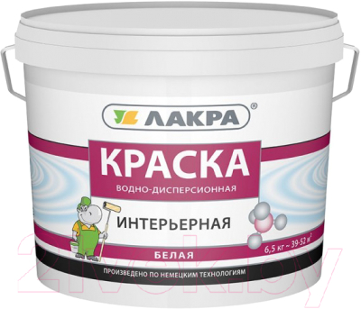 Краска Лакра Интерьерная (6.5кг, белый)