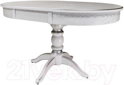 Обеденный стол Мебелик Фидея 4 раздвижной (белый/серебристый)