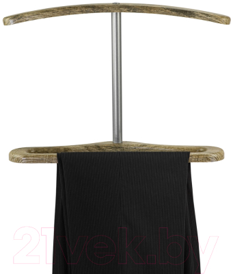 Изображение товара Стойка для одежды Мебелик Костюмная Дэви 3 (металлик/дуб крымский состаренный)