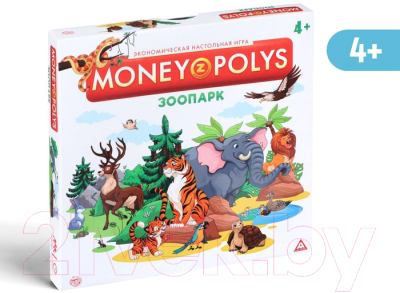 Настольная игра Лас Играс Money Polys. Зоопарк / 5361464