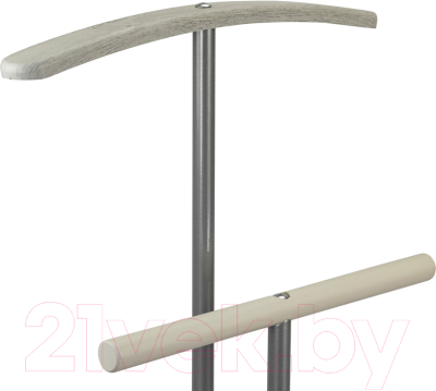 Изображение товара Стойка для одежды Мебелик Костюмная Дэви 2 (металлик/дуб дымчатый)