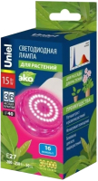 Лампа для растений Uniel LED-A60-15W/SPSB/E27/CL PLP30WH / UL-00010107 - 
