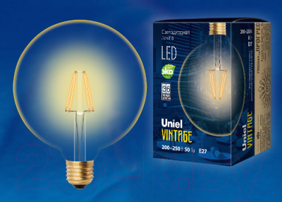 Лампа Uniel LED-G125-8W/Golden/E27 GLV21GO / UL-00002358