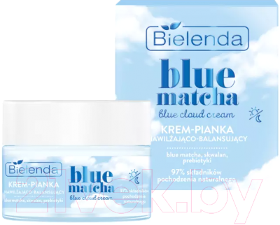 Крем для лица Bielenda Blue Matcha Увлажняющий балансирующий крем-пенка (50мл)