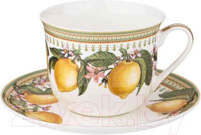Чашка с блюдцем Lefard Лимоны / 86-2474