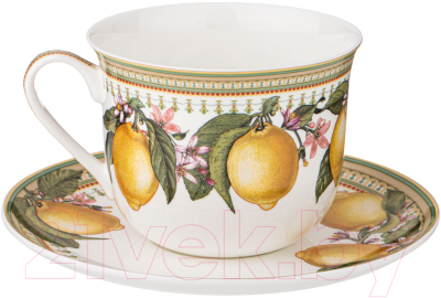 Чашка с блюдцем Lefard Лимоны / 86-2474