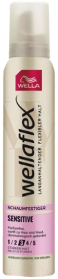 Мусс для укладки волос Wellaflex Sensitive (200мл)