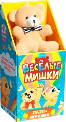 Подарочный набор Puzzle Time С игрушкой Веселые мишки / 9103400 - 