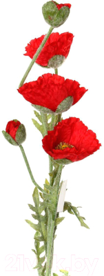 Искусственный цветок Lefard Мак красный / 23-285