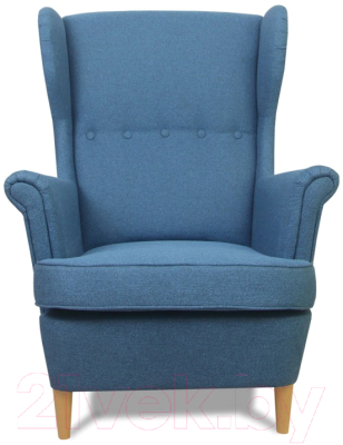 Кресло мягкое DiArt Лорд (велюр Antonio Blue/ножки светлые)