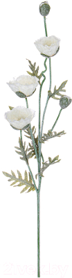 Искусственный цветок Lefard Мак белый / 23-748