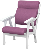 Кресло мягкое Мебелик Вега 10 (пурпурный/снег) - 