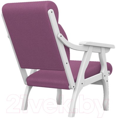 Кресло мягкое Мебелик Вега 10 (пурпурный/снег)