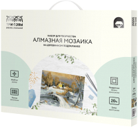 

Набор алмазной вышивки Три совы, Зима в деревне / АМП4050_47613