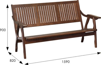 Купить Скамья садовая Мебелик Массив решетка  