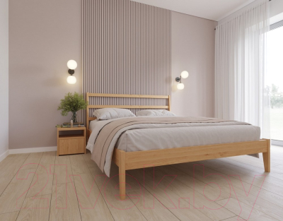 Двуспальная кровать BAMA Пиканто 3 (180x200, натуральный)