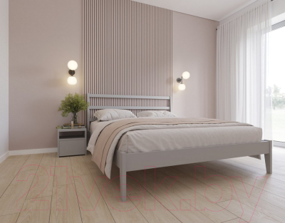 Двуспальная кровать BAMA Пиканто 3 (180x200, серый)