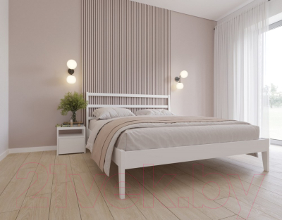 Двуспальная кровать BAMA Пиканто 3 (180x200, белый)