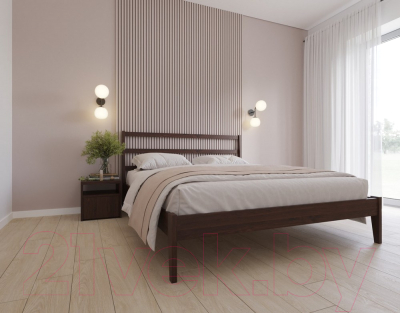Двуспальная кровать BAMA Пиканто 3 (160x200, венге)
