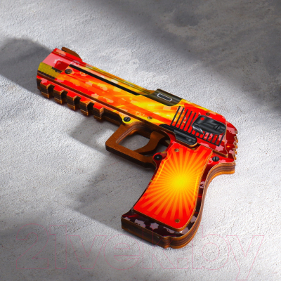 Пистолет игрушечный Дарим Красиво Пистолет-резинкострел / 7560874 (оранжевый)