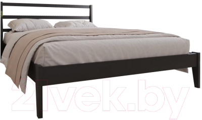 Полуторная кровать BAMA Пиканто 3 (140x200, черный)